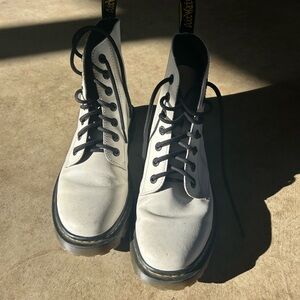 Dr. Martens White Leather Boots